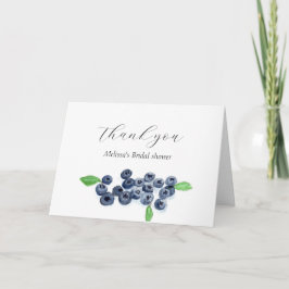 Tarjeta De Agradecimiento Blueberries Bridal Shower