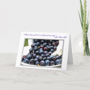 Tarjeta De Agradecimiento Blueberries de verano