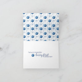 Tarjeta De Agradecimiento Blueberry Baby's Berry First 1st Birthday Party