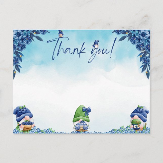 Tarjeta de agradecimiento (Blueberry Gnomes) (Anverso)