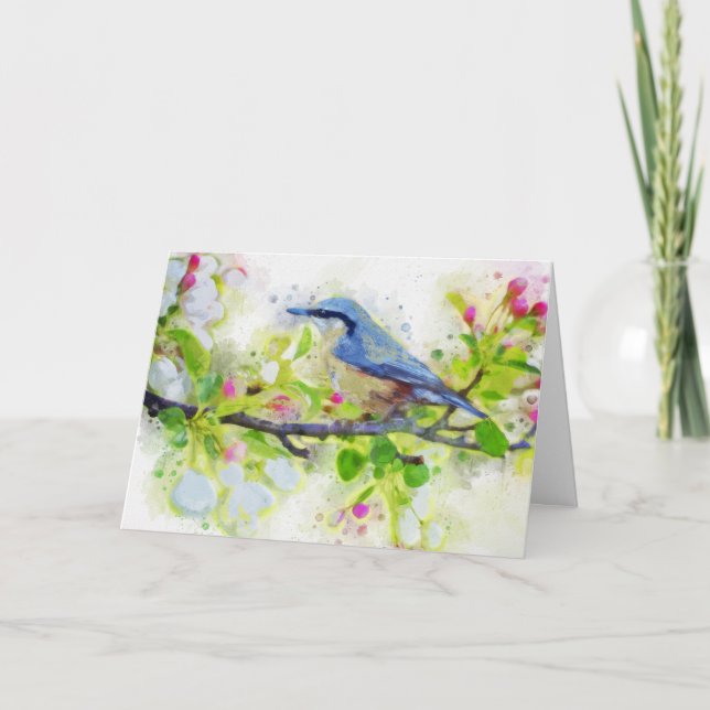TARJETA DE AGRADECIMIENTO BLUEBIRD BLANK ALL-OCCASION CARD (Anverso)
