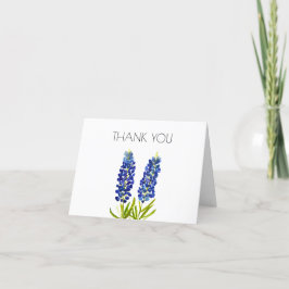 Tarjeta De Agradecimiento Bluebonnets Primera fiesta de cumpleaños Gracias