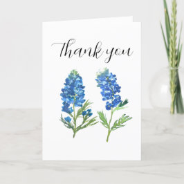 Tarjeta De Agradecimiento Bluebonnets Texas Flowers Baby Shower Gracias