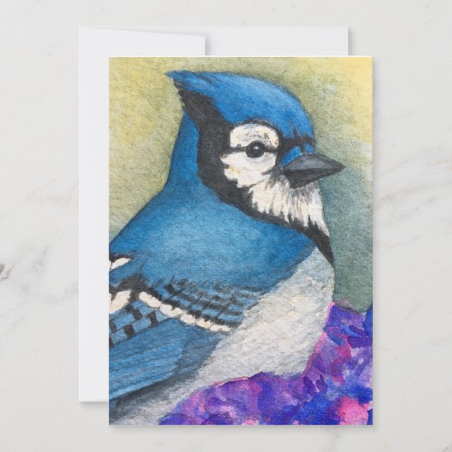 Tarjeta De Agradecimiento Bluejay Bird Gracias Card Blue Jay Friendship (Anverso)