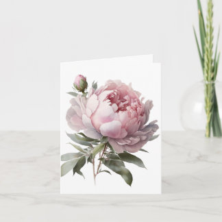 Tarjeta De Agradecimiento Blush bloom Peony card