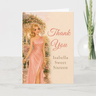 Tarjeta de agradecimiento Blush Pink Garden Sweet 