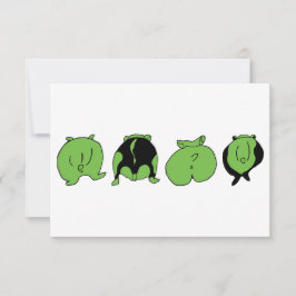 Tarjeta De Agradecimiento Bocas de Hamster Verde