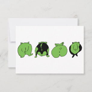 Tarjeta De Agradecimiento Bocas de Hamster Verde