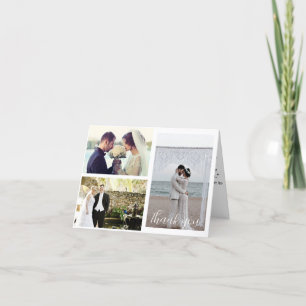 TARJETA DE AGRADECIMIENTO BODA 3 COLLAGE DE FOTOS