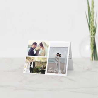TARJETA DE AGRADECIMIENTO BODA 3 COLLAGE DE FOTOS