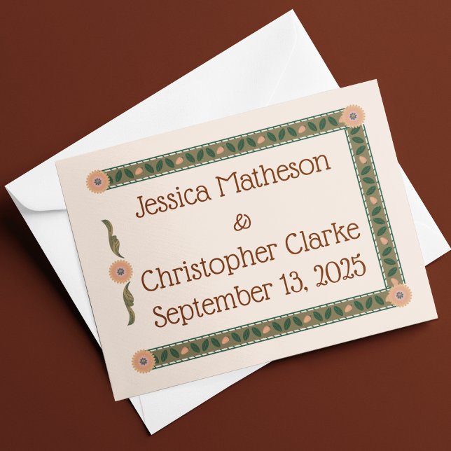 Tarjeta De Agradecimiento Boda Acogedora y Rústica (Subido por el creador)