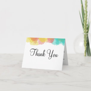 Tarjeta De Agradecimiento Boda acuarela Gouache artística
