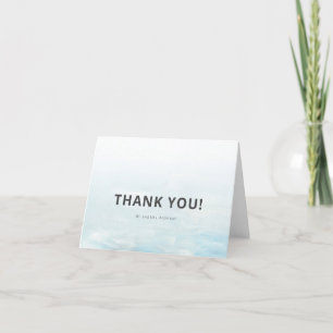 Tarjeta De Agradecimiento Boda acuarela náutica azul moderna