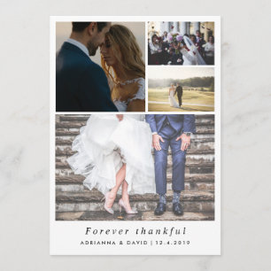 Tarjeta De Agradecimiento Boda agradecida de la foto de los pares del