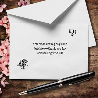 Tarjeta De Agradecimiento Boda Alegraste Nuestro Gran Día
