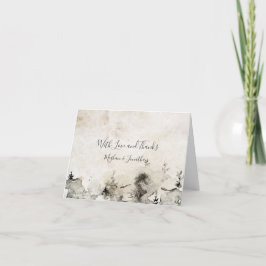 Tarjeta De Agradecimiento Boda alpino de montaña