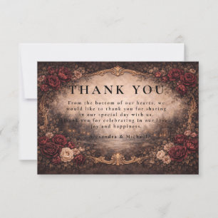 Tarjeta De Agradecimiento Boda Antigüa Europea Barroca