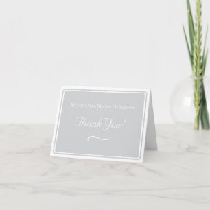 Tarjeta De Agradecimiento Boda atemporal católica con monograma