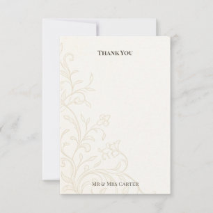 Tarjeta De Agradecimiento Boda Barroca de Oro