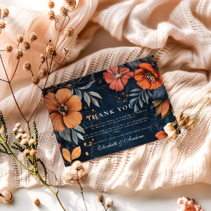 Tarjeta De Agradecimiento Boda Barroca Jardín de Medianoche