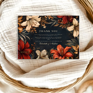 Tarjeta De Agradecimiento Boda barroco romántico