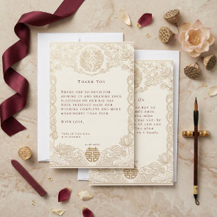 Tarjeta De Agradecimiento Boda bilingüe vietnamita–inglés 