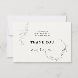 Tarjeta De Agradecimiento Boda blanco deja de negro gracias foto