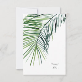 Tarjeta De Agradecimiento Boda Blanco Palm Tropical Gracias