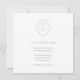Tarjeta De Agradecimiento Boda Blue Celtic Irish Swan Love Knot