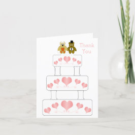 Tarjeta De Agradecimiento Boda Boda de diseño de tarta