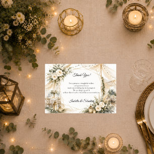 Tarjeta De Agradecimiento Boda Boho Elegante