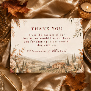 Tarjeta De Agradecimiento Boda boho otoñal etérea