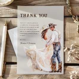 Tarjeta De Agradecimiento Boda Boho Western Ranch