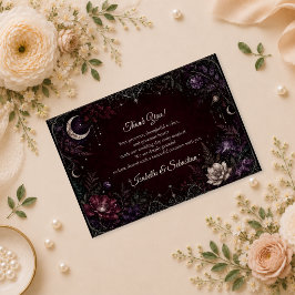 Tarjeta De Agradecimiento Boda Botánica Celestial Malhumorada
