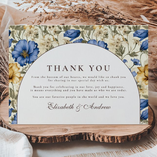 Tarjeta De Agradecimiento Boda Botánica de Otoño Rústica (Subido por el creador)
