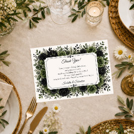 Tarjeta De Agradecimiento Boda Botánica Malhumorada