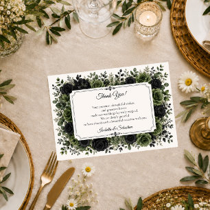 Tarjeta De Agradecimiento Boda Botánica Malhumorada