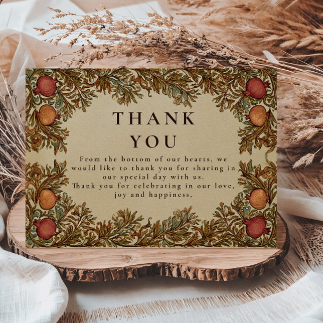 Tarjeta De Agradecimiento Boda Botánica Rústica de Granada (Subido por el creador)