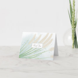 Tarjeta De Agradecimiento Boda Botánico Costero