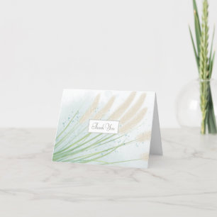 Tarjeta De Agradecimiento Boda Botánico Costero