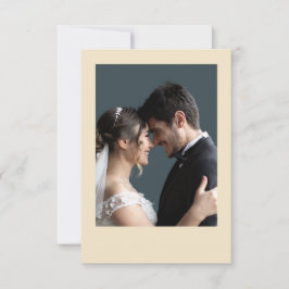 Tarjeta De Agradecimiento Boda Botánico Rústico Beige