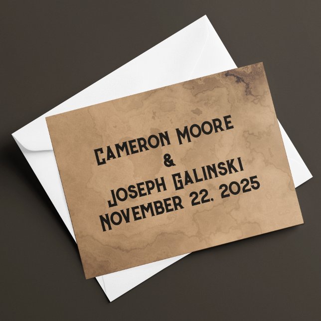 Tarjeta De Agradecimiento Boda Brown Walnut Burl (Subido por el creador)