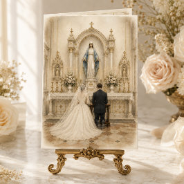 Tarjeta De Agradecimiento Boda Católica Tradicional Nuestra Señora de la Gra