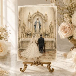Tarjeta De Agradecimiento Boda Católica Tradicional Nuestra Señora de la Gra