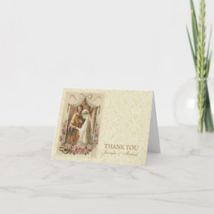 Tarjeta De Agradecimiento Boda Católica Virgen María St. José Religioso