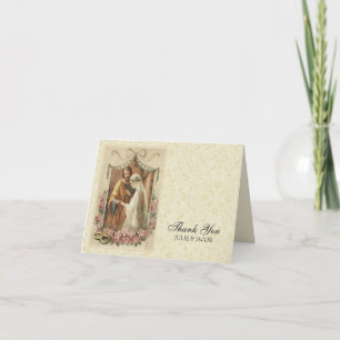 Tarjeta De Agradecimiento Boda Católica Virgen María St. José Religioso