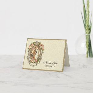 Tarjeta De Agradecimiento Boda católico Florecimiento de cerezos de época re