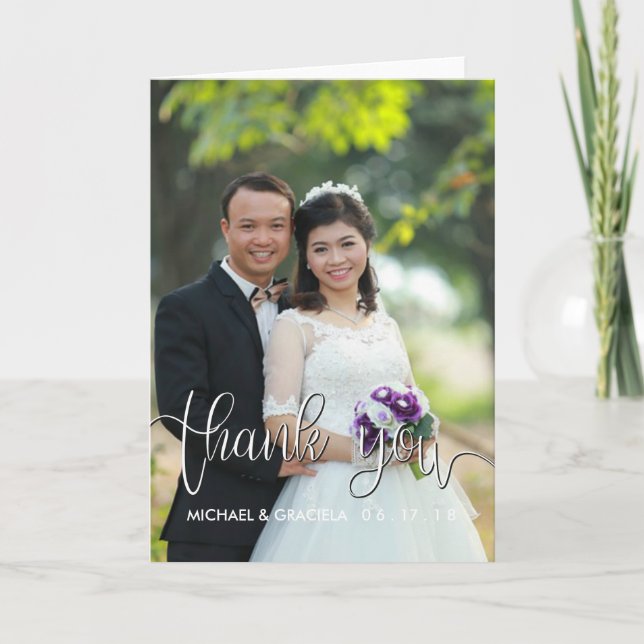 Tarjeta De Agradecimiento Boda Católico Oración Gracias Mary Overlay (Anverso)