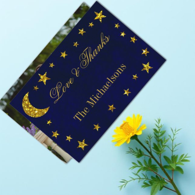 Tarjeta De Agradecimiento Boda Celestial Nocturno (Subido por el creador)