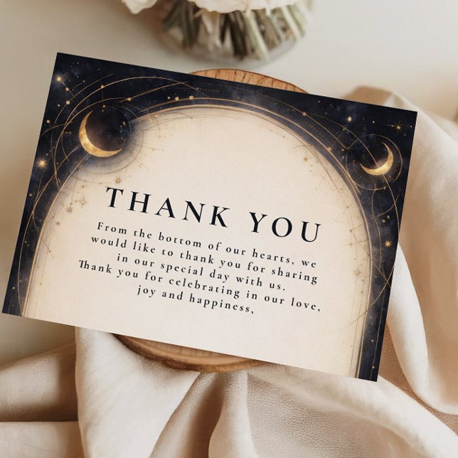 Tarjeta De Agradecimiento Boda Celestial Vintage (Subido por el creador)